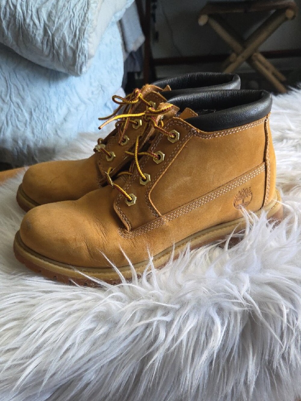 Timberland Wheat Nubuck Ankle Boots Sz 8.5 - Picture 2 of 10